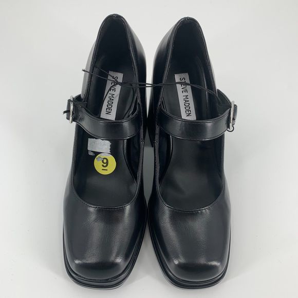 Steve Madden black mary jane pump heels 9 - Picture 1 of 5